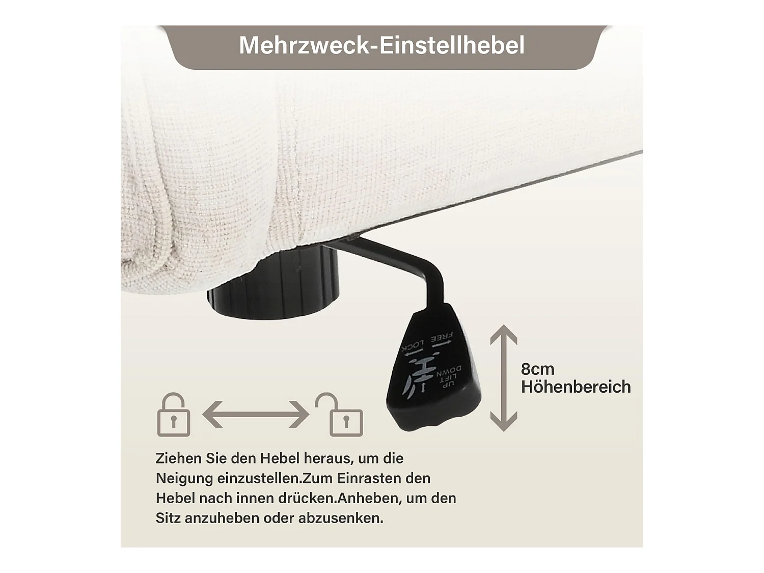 Chaise de bureau pivotante sans accoudoirs en lin avec coussin lombaire, siège avec roulettes pour chambre ou bureau, pour femmes, capacité 160 kg