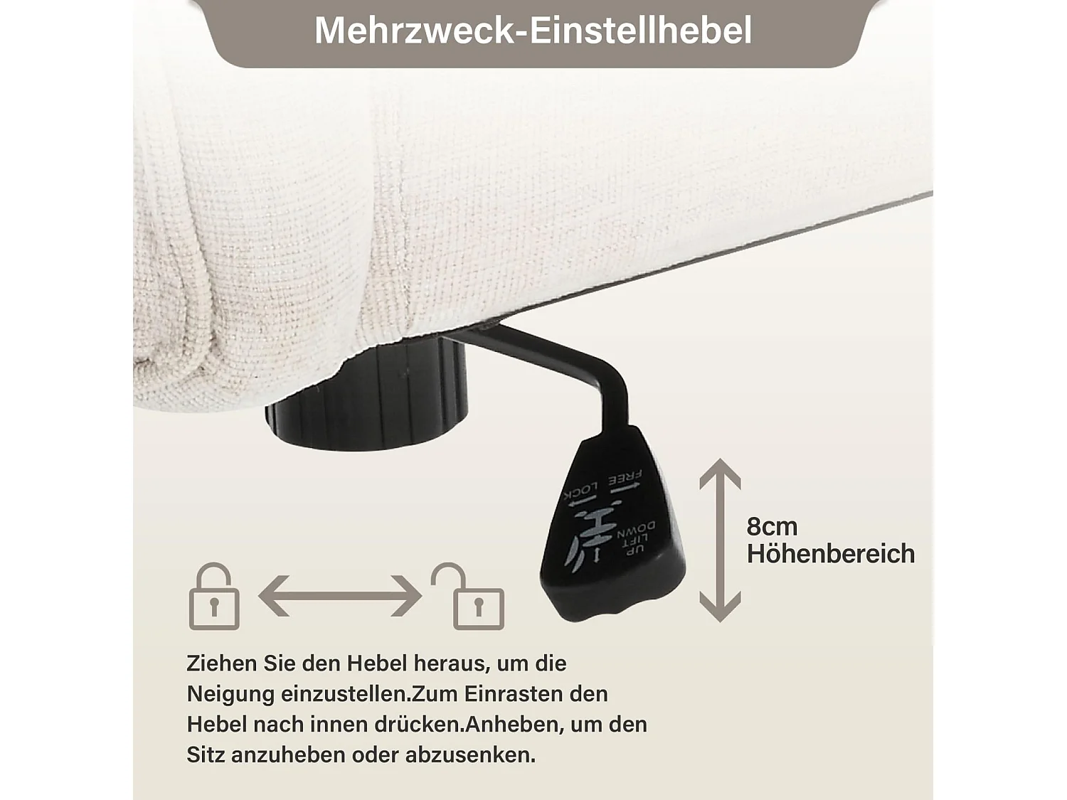 Chaise de bureau pivotante sans accoudoirs en lin avec coussin lombaire, siège avec roulettes pour chambre ou bureau, pour femmes, capacité 160 kg