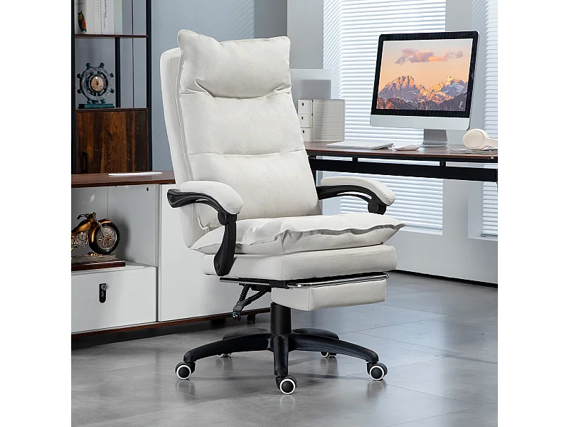 Cadeira ergonômica para escritório gamer com 6 pontos de massagem, função reclinável, altura ajustável, apoio para os pés, até 120 kg,