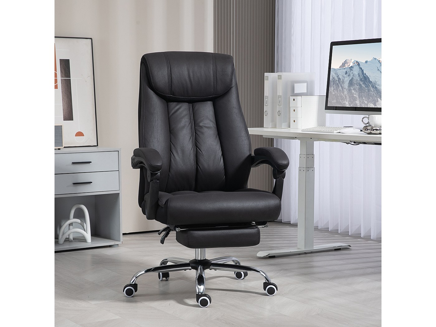 MELOKEA 200kg Portata Sedia da Ufficio Ergonomica per Persone Pesanti