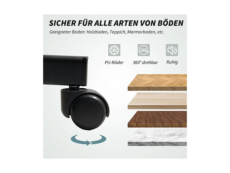 Chaise de bureau ergonomique avec fonction massage et inclinable, réglable en hauteur, pivotante, avec repose-pieds, gris, confortable et pratique