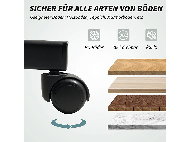 Chaise de bureau ergonomique avec fonction massage et inclinable, réglable en hauteur, pivotante, avec repose-pieds, gris, confortable et pratique