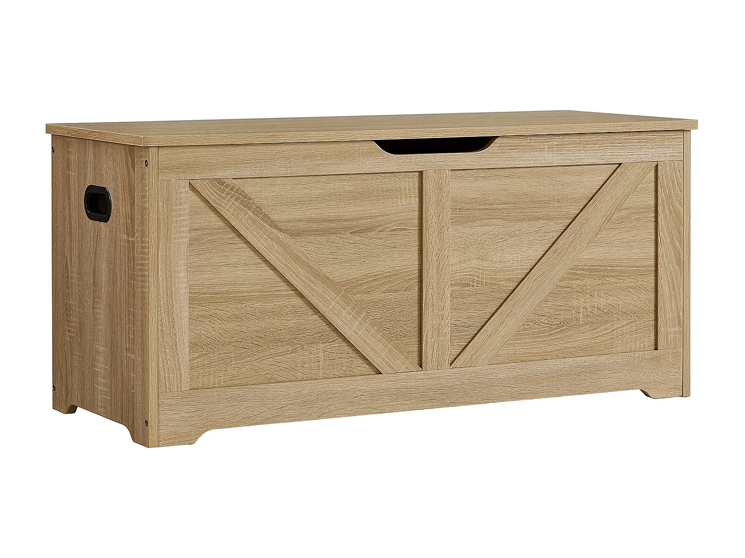 Valora Opbergkist – Sonoma Eiken met Handgrepen en Scharnierend Deksel