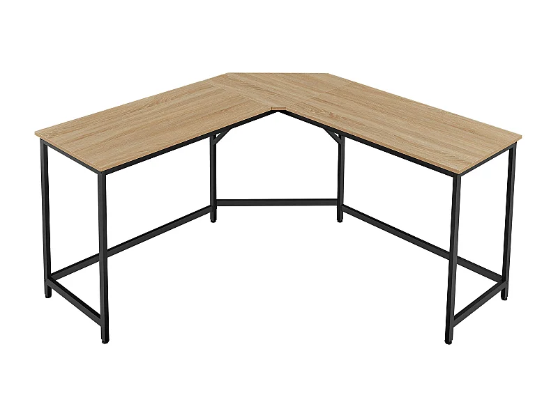 Valora Eck-Computertisch – Sonoma-Eiche mit schwarzem Stahlrahmen 149 x 149