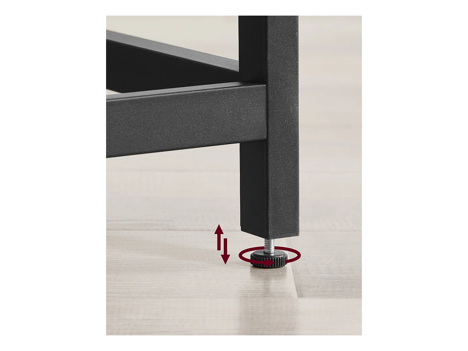 Bureau d'angle Valora – Chêne Sonoma avec cadre en acier noir 149 x 149