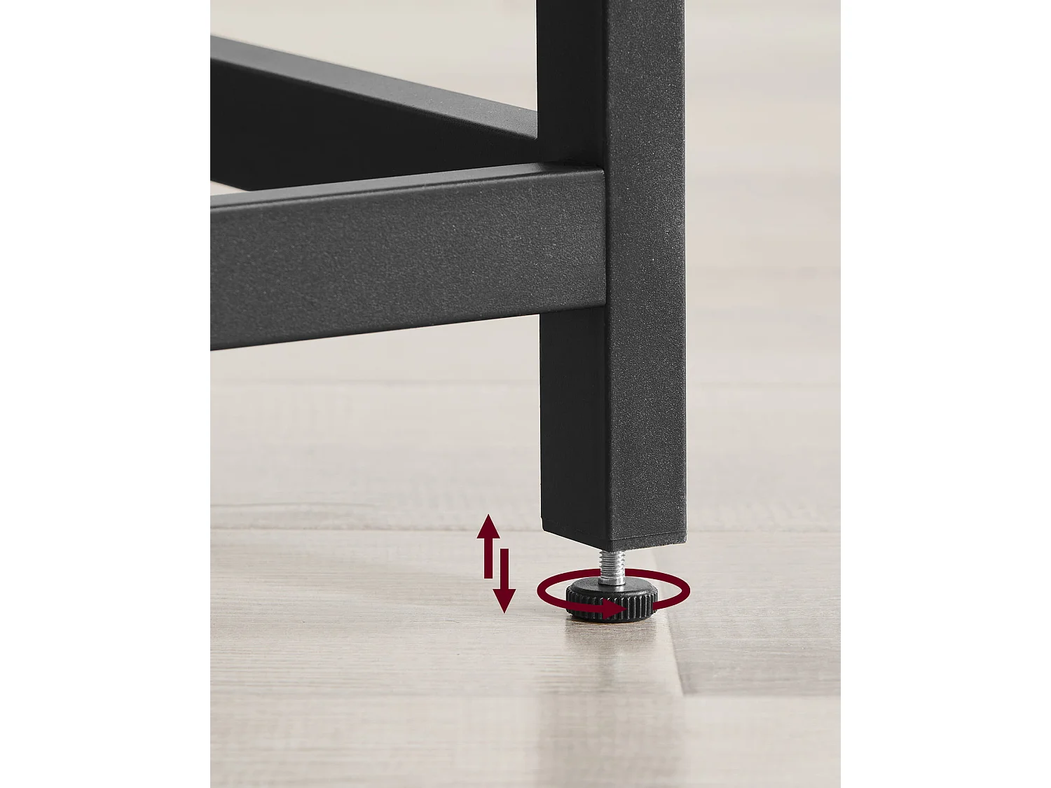 Bureau d'angle Valora – Chêne Sonoma avec cadre en acier noir 149 x 149