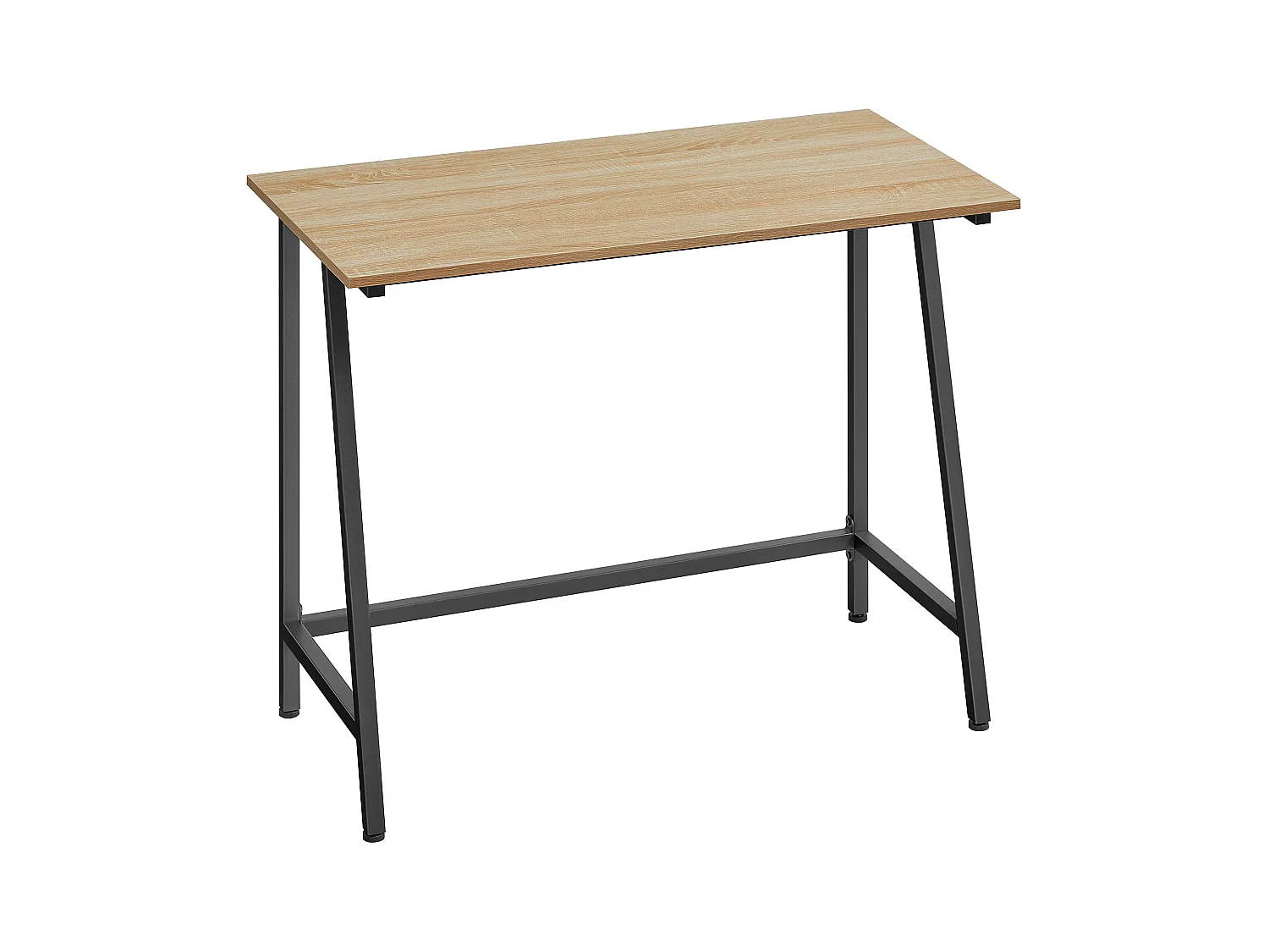 Bureau d'ordinateur Valora – Chêne Sonoma avec cadre en acier noir 100 x 50