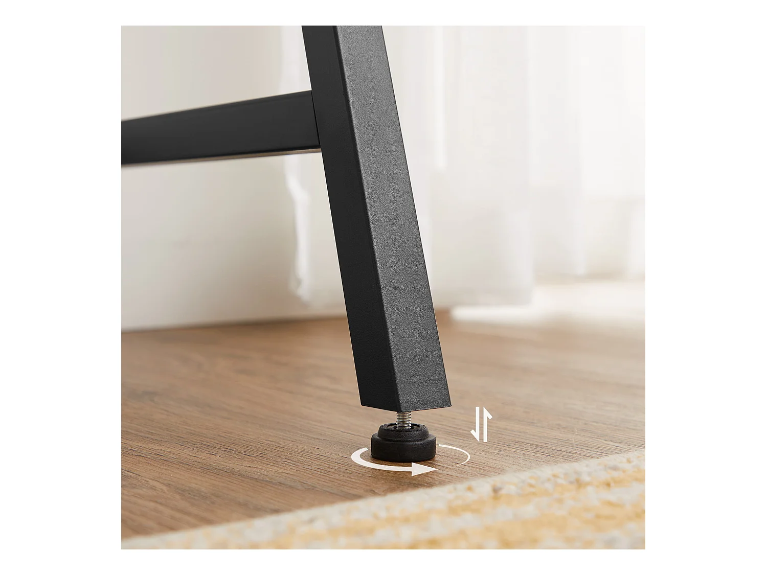 Bureau d'ordinateur Valora – Chêne Sonoma avec cadre en acier noir 100 x 50