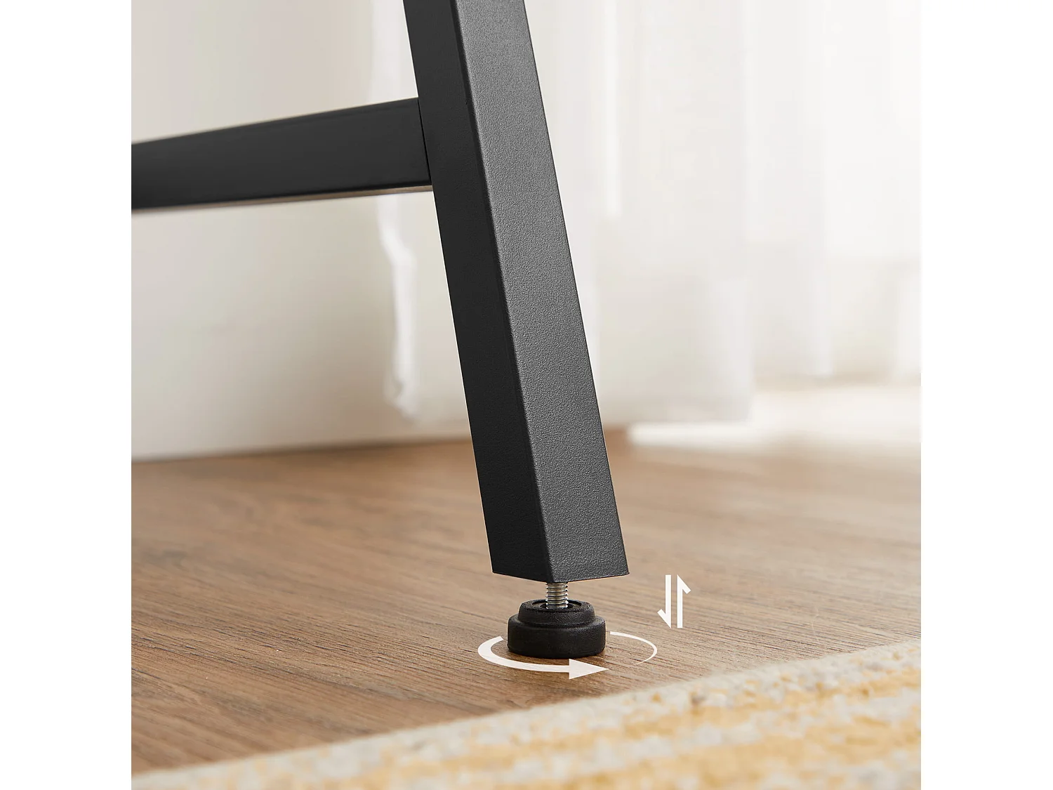 Bureau d'ordinateur Valora – Chêne Sonoma avec cadre en acier noir 100 x 50