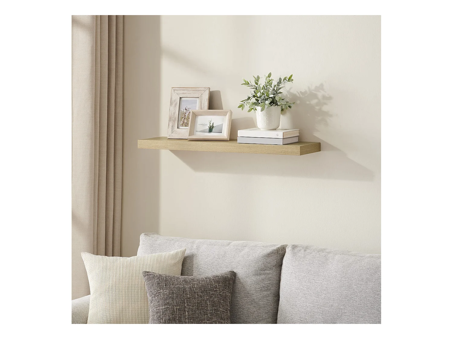 Étagère murale Valora 80 cm – Design flottant en chêne Sonoma