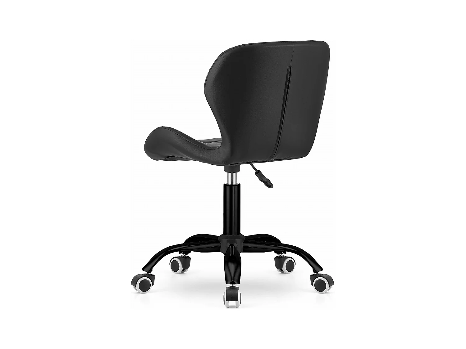 Krzesło obrotowe Valora FETO z czarnej ekoskóry | Nowoczesne siedzisko biurowe