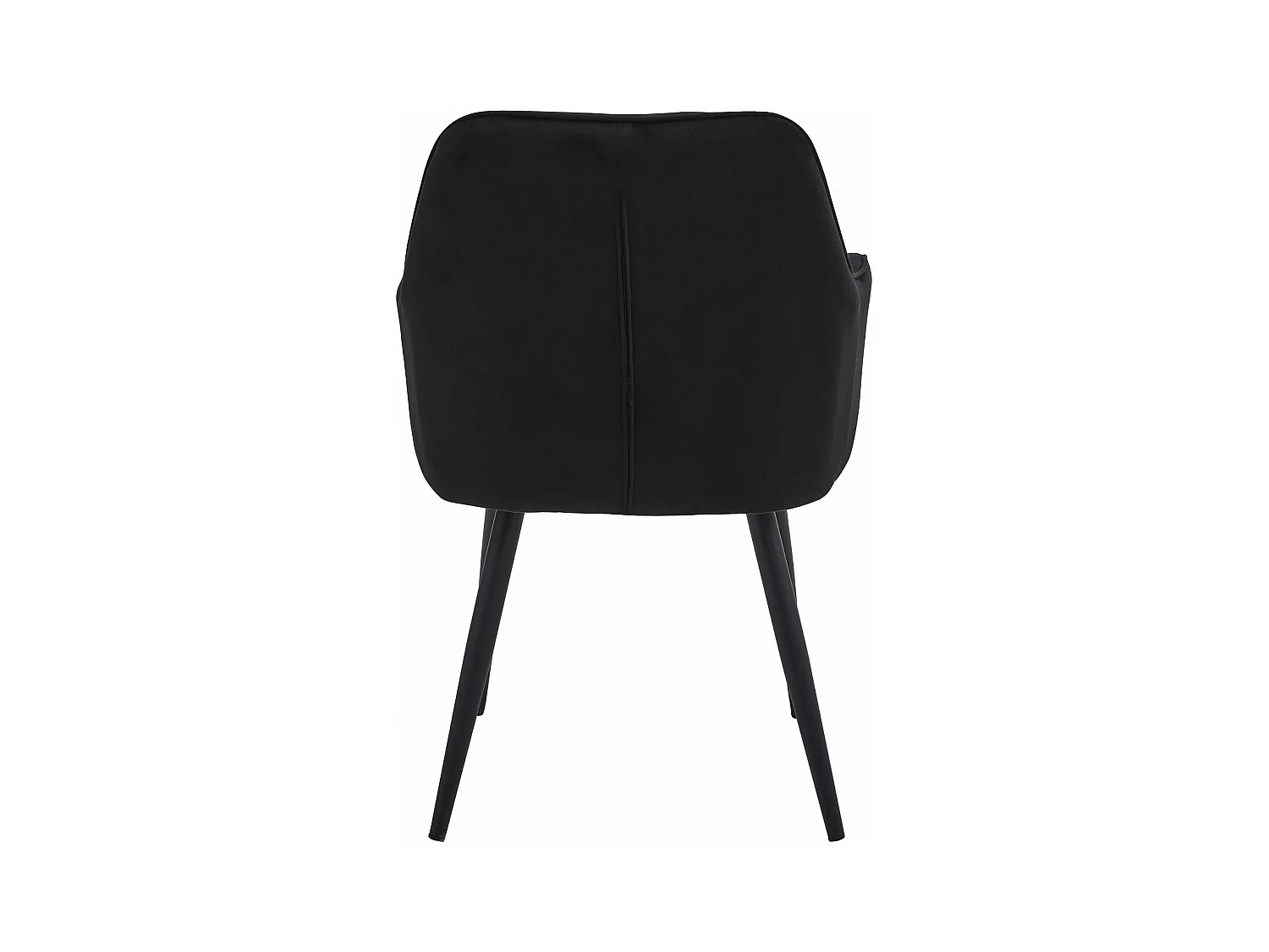 Chaises de salle à manger Valora LUKK – Velours noir avec pieds noirs x 2