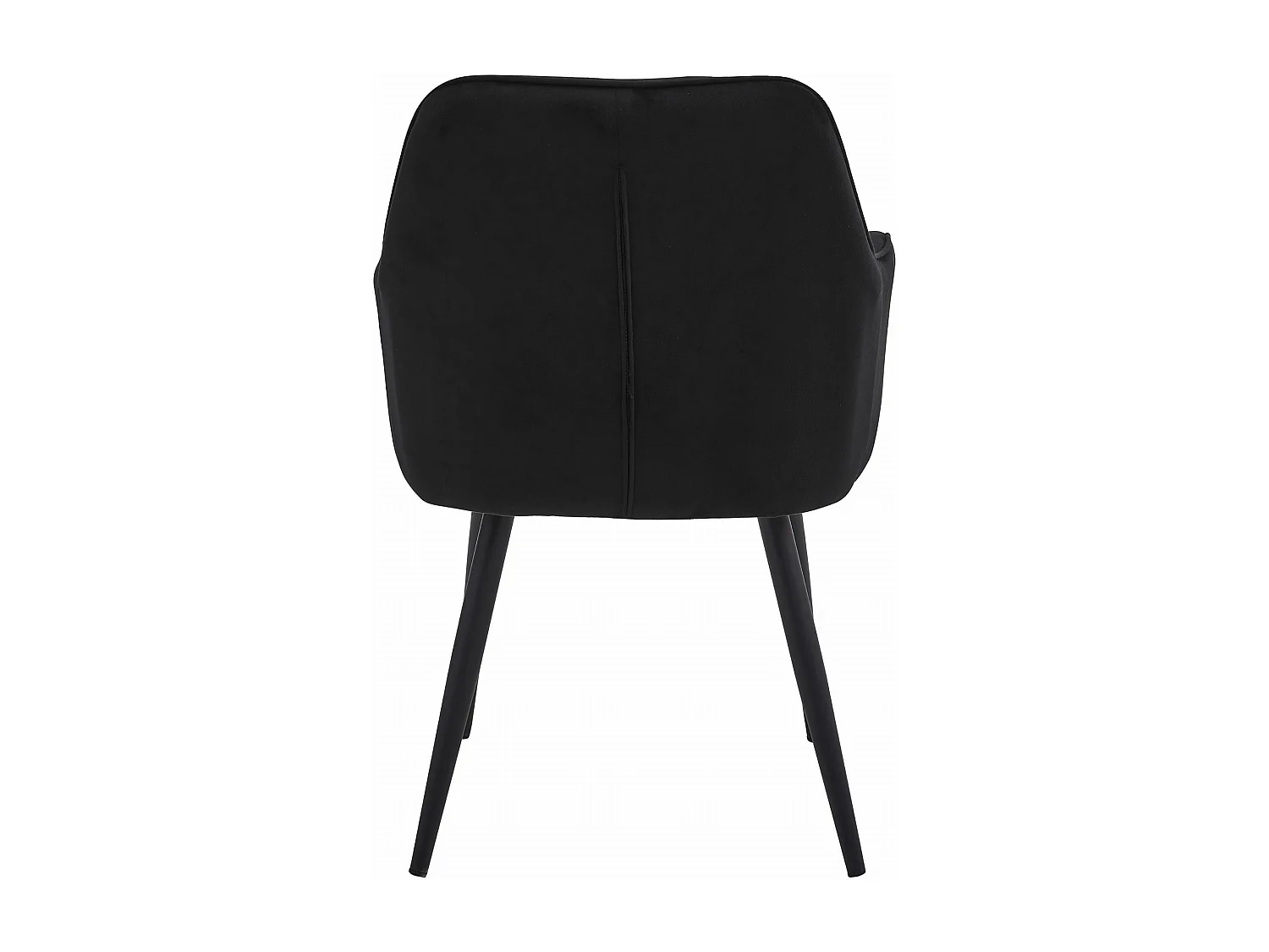 Chaises de salle à manger Valora LUKK – Velours noir avec pieds noirs x 2