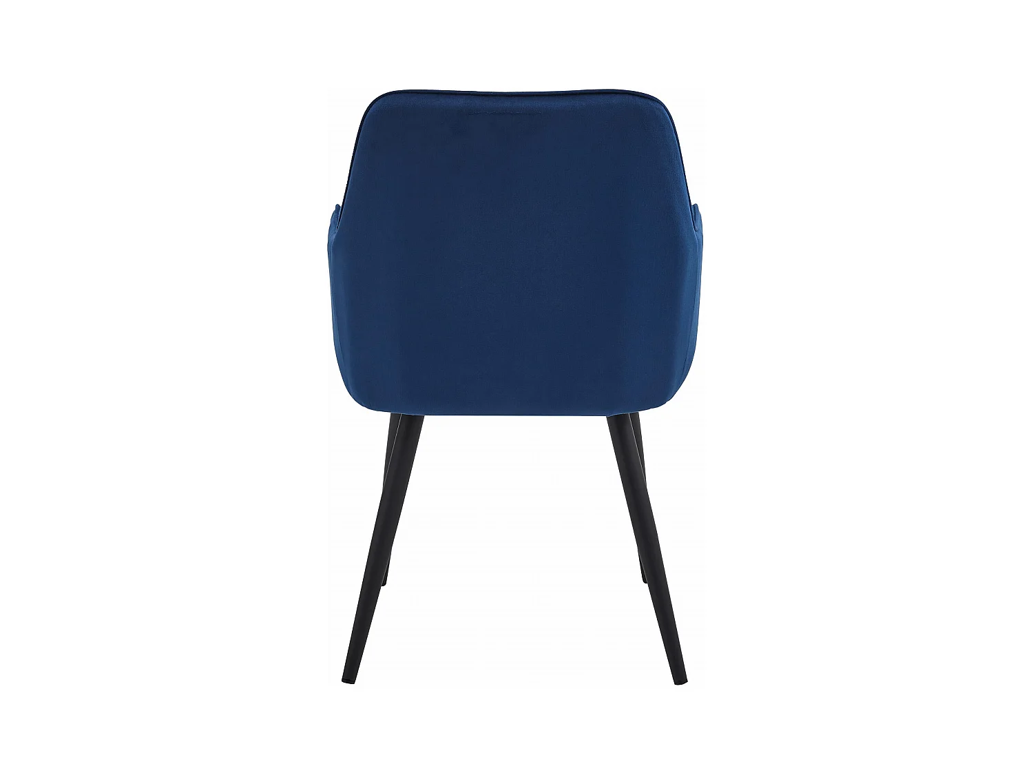 Chaise de salle à manger Valora WAAV – Velours bleu marine avec pieds noirs x 1