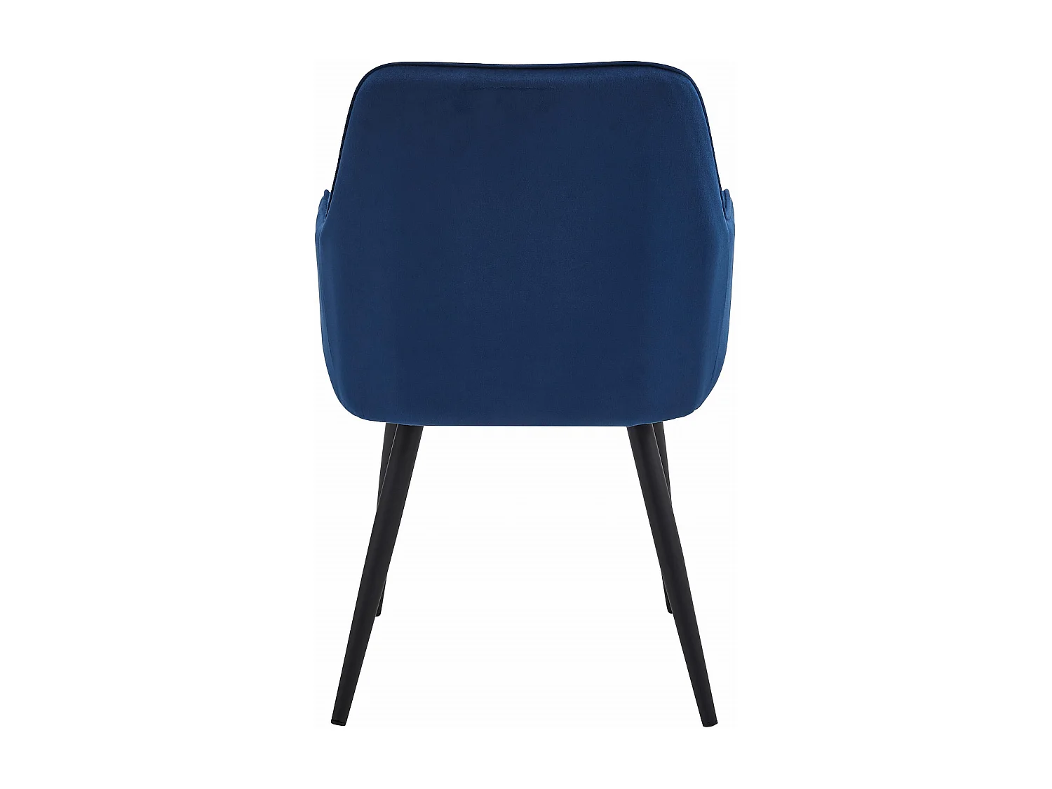 Chaise de salle à manger Valora WAAV – Velours bleu marine avec pieds noirs x 1