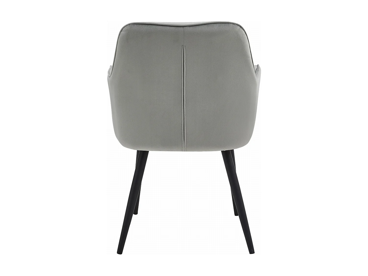 Chaises de salle à manger Valora LUKK – Velours gris argenté avec pieds noirs x 2