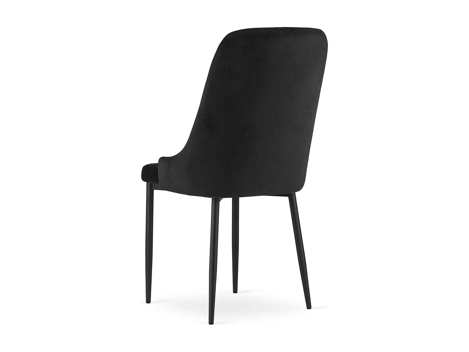 Chaise Valora AMORE en velours noir avec pieds en métal x1
