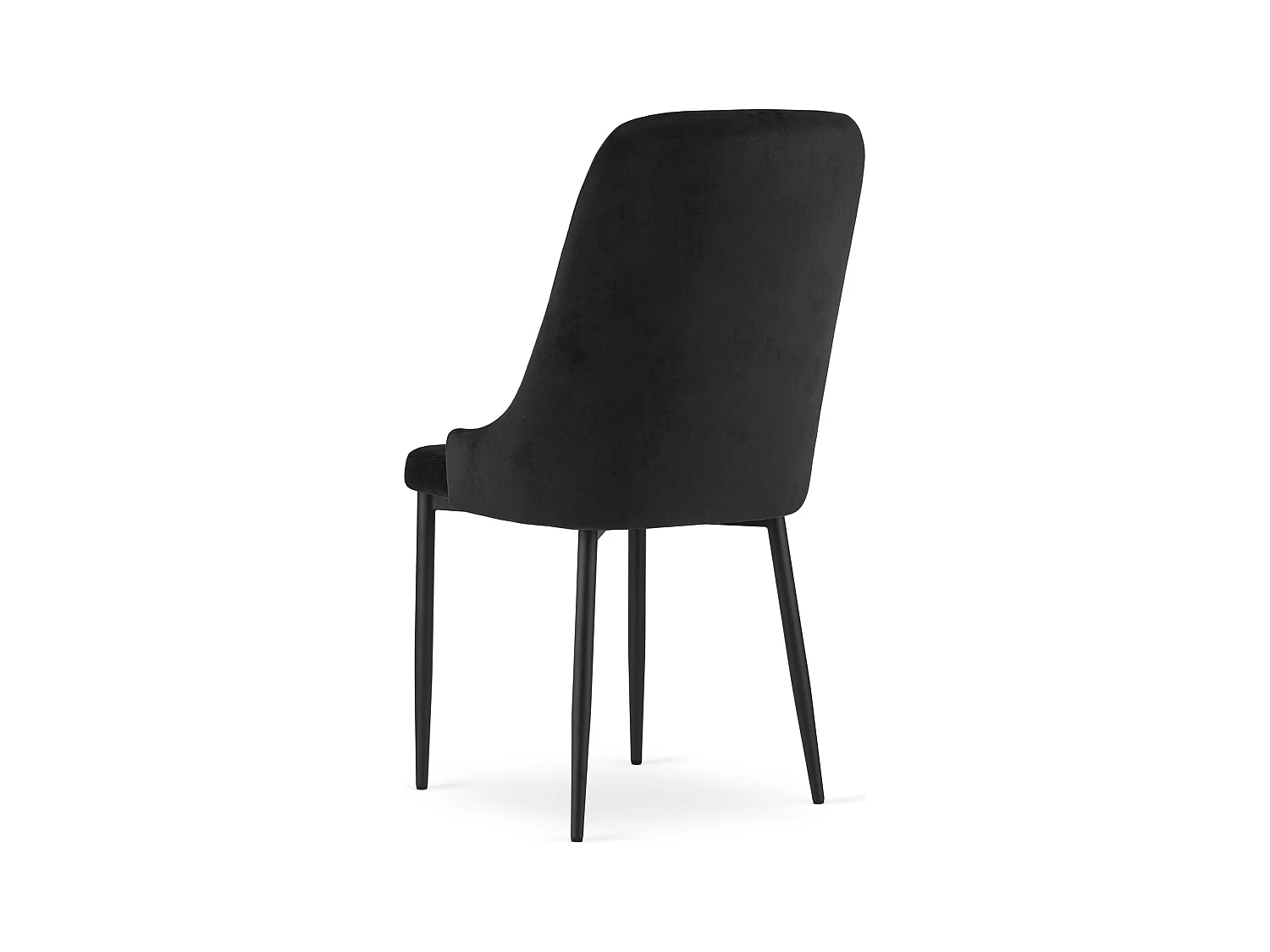 Chaise Valora REMI en velours noir avec pieds en métal x3