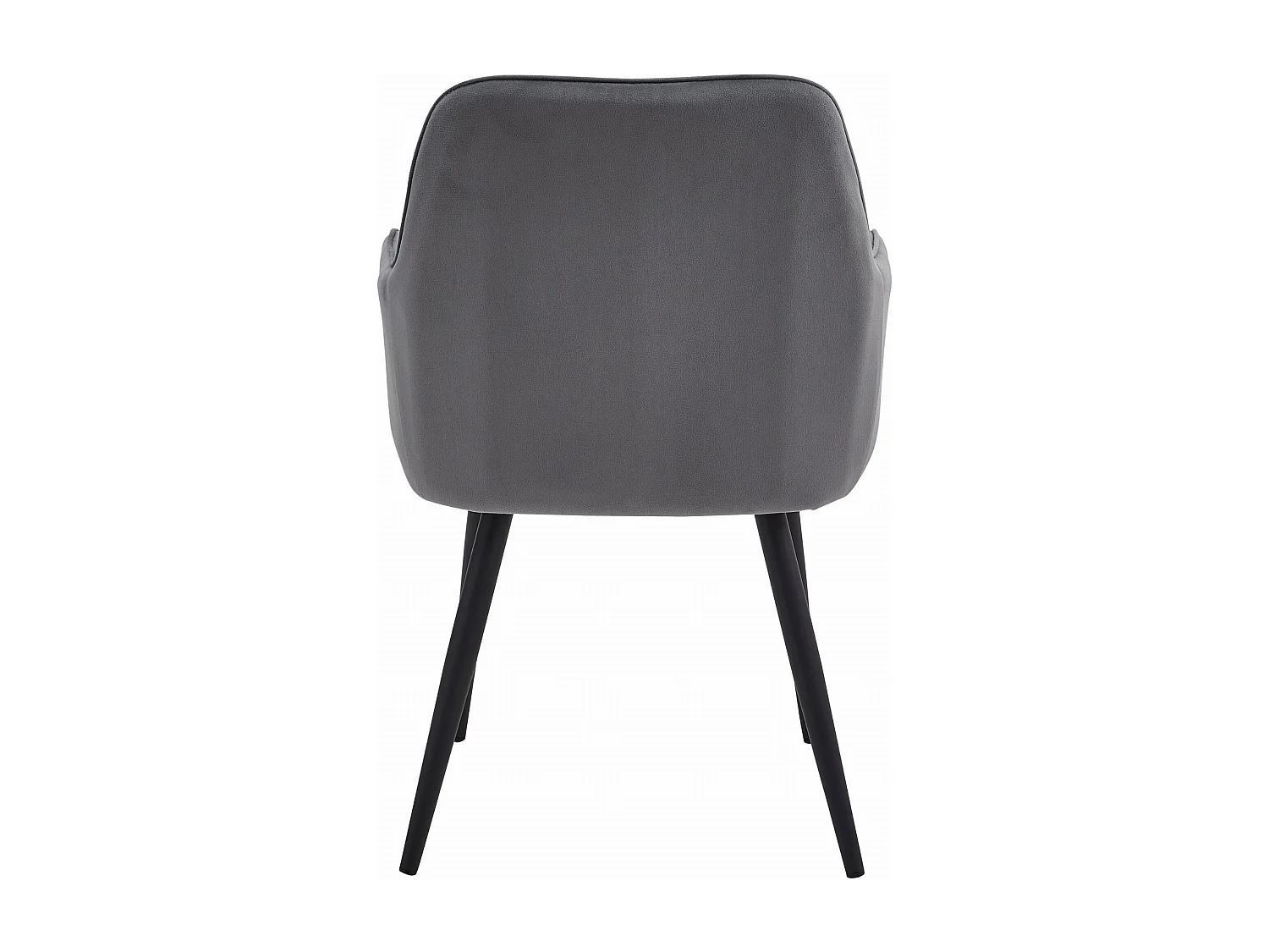 Chaises de salle à manger Valora WAAV – Velours gris foncé avec pieds noirs x 2