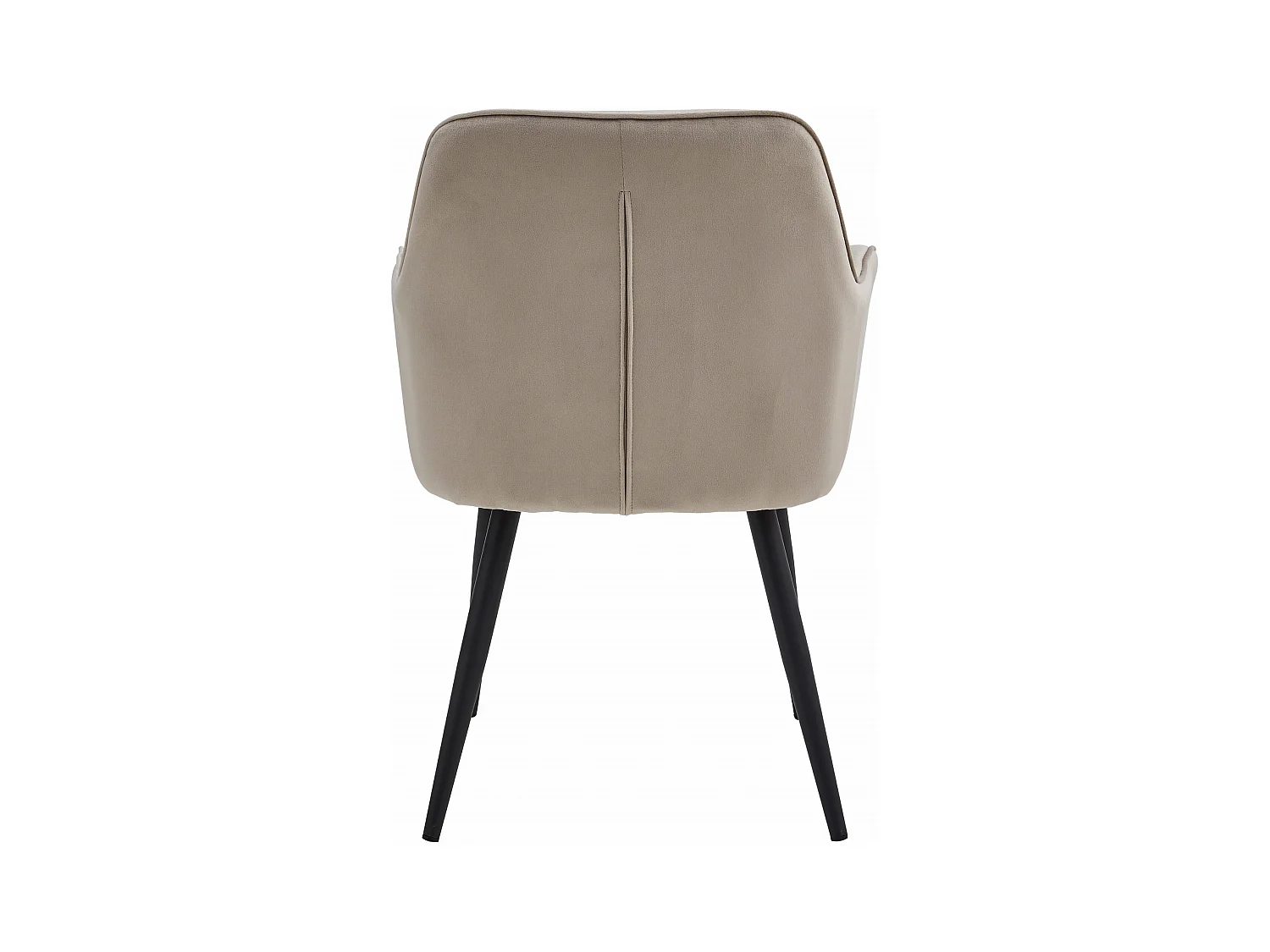 Chaises de salle à manger Valora LUKK – Velours beige foncé avec pieds noirs x2