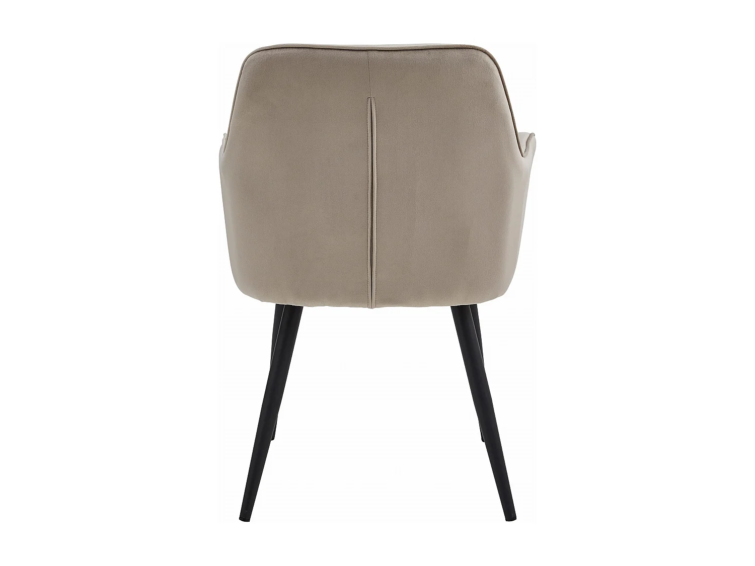 Chaises de salle à manger Valora LUKK – Velours beige foncé avec pieds noirs x2