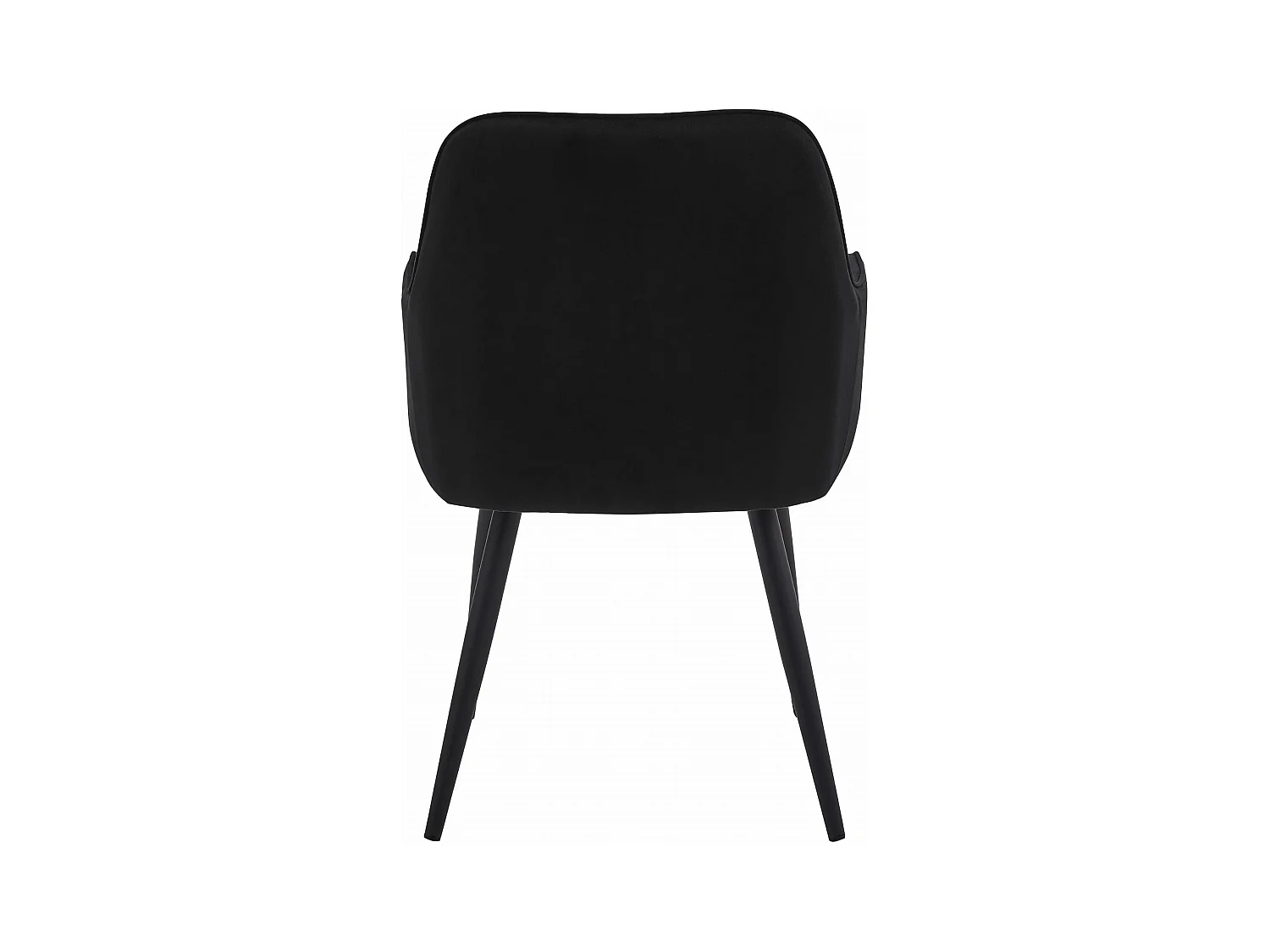 Chaises de salle à manger Valora WAAV – Velours noir avec pieds noirs x2