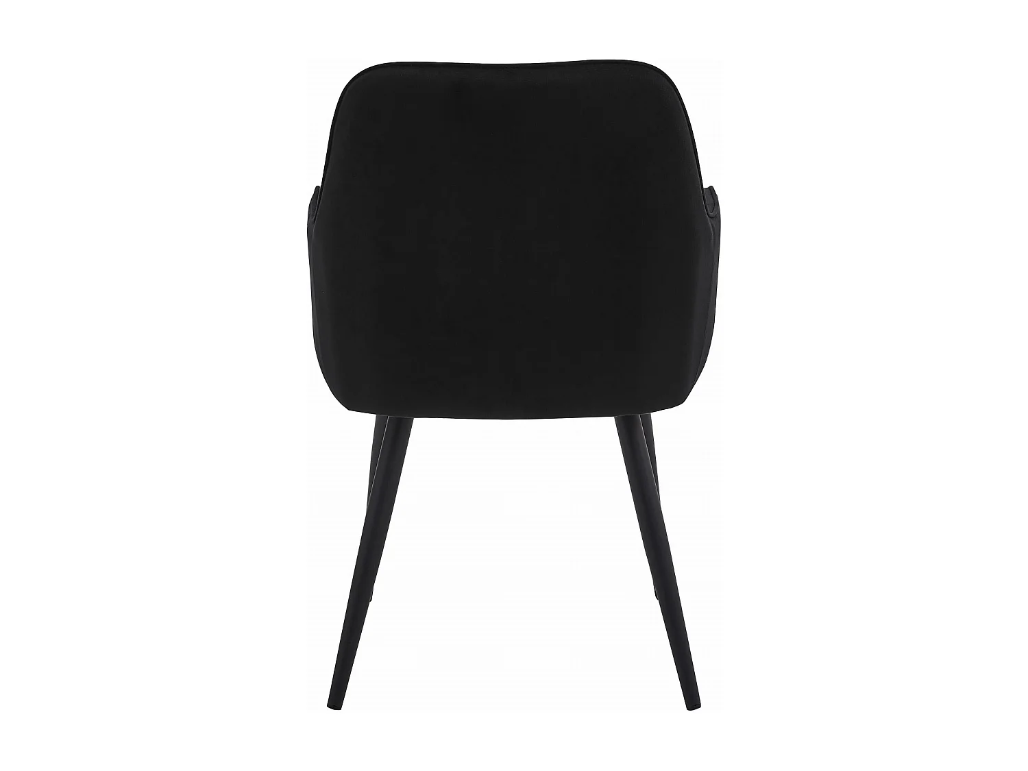 Chaises de salle à manger Valora WAAV – Velours noir avec pieds noirs x2