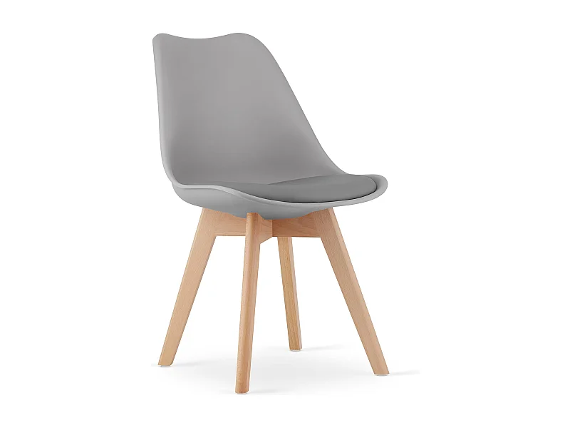 Valora RIKX Stuhl Grau mit Buchenbeinen x1 | Wohn- & Esszimmer