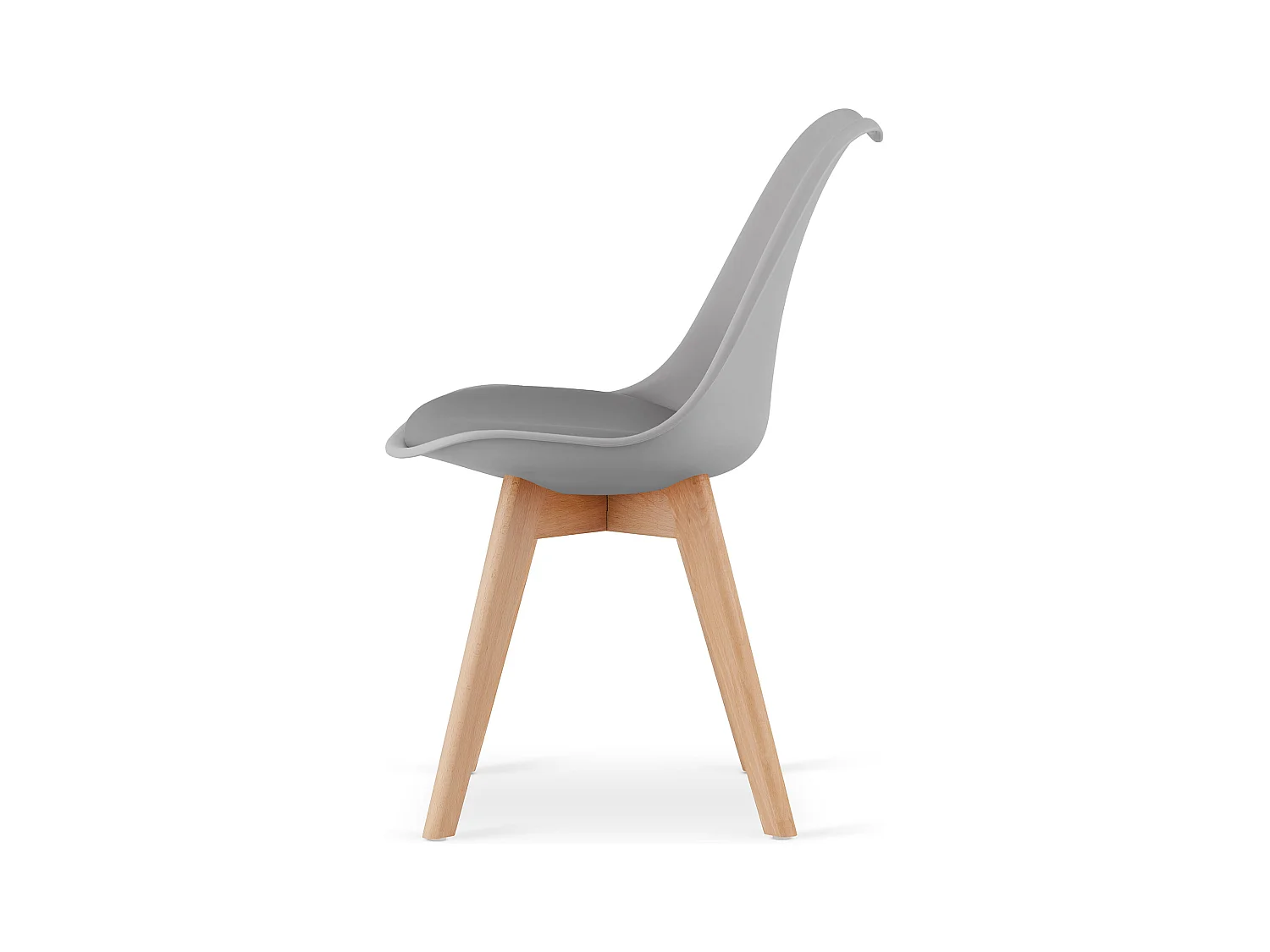 Chaise Valora RIKX grise avec pieds en hêtre x1 | salon et salle à manger