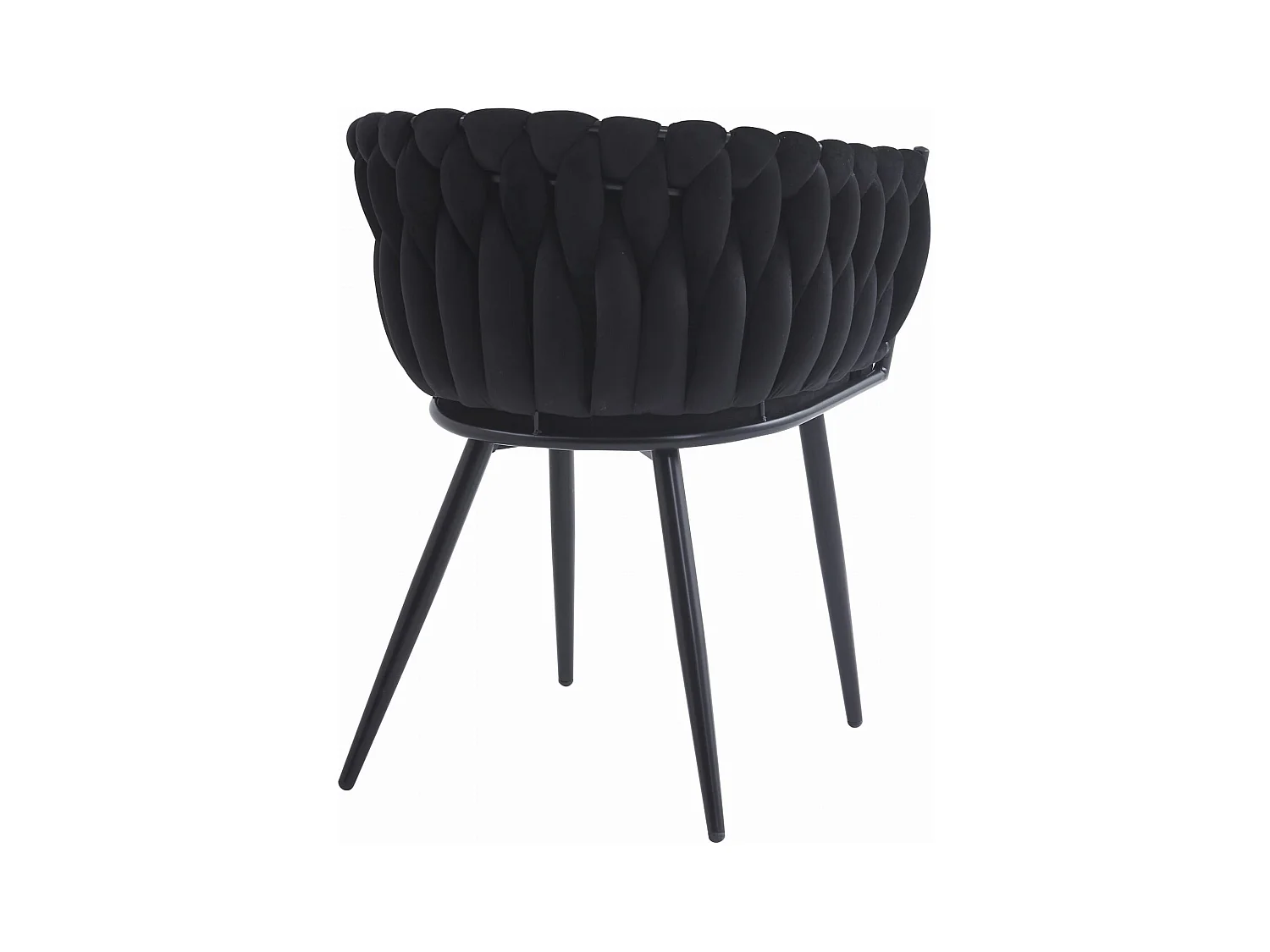 Chaise Valora MAYAN en velours noir matelassé x 1 | style moderne