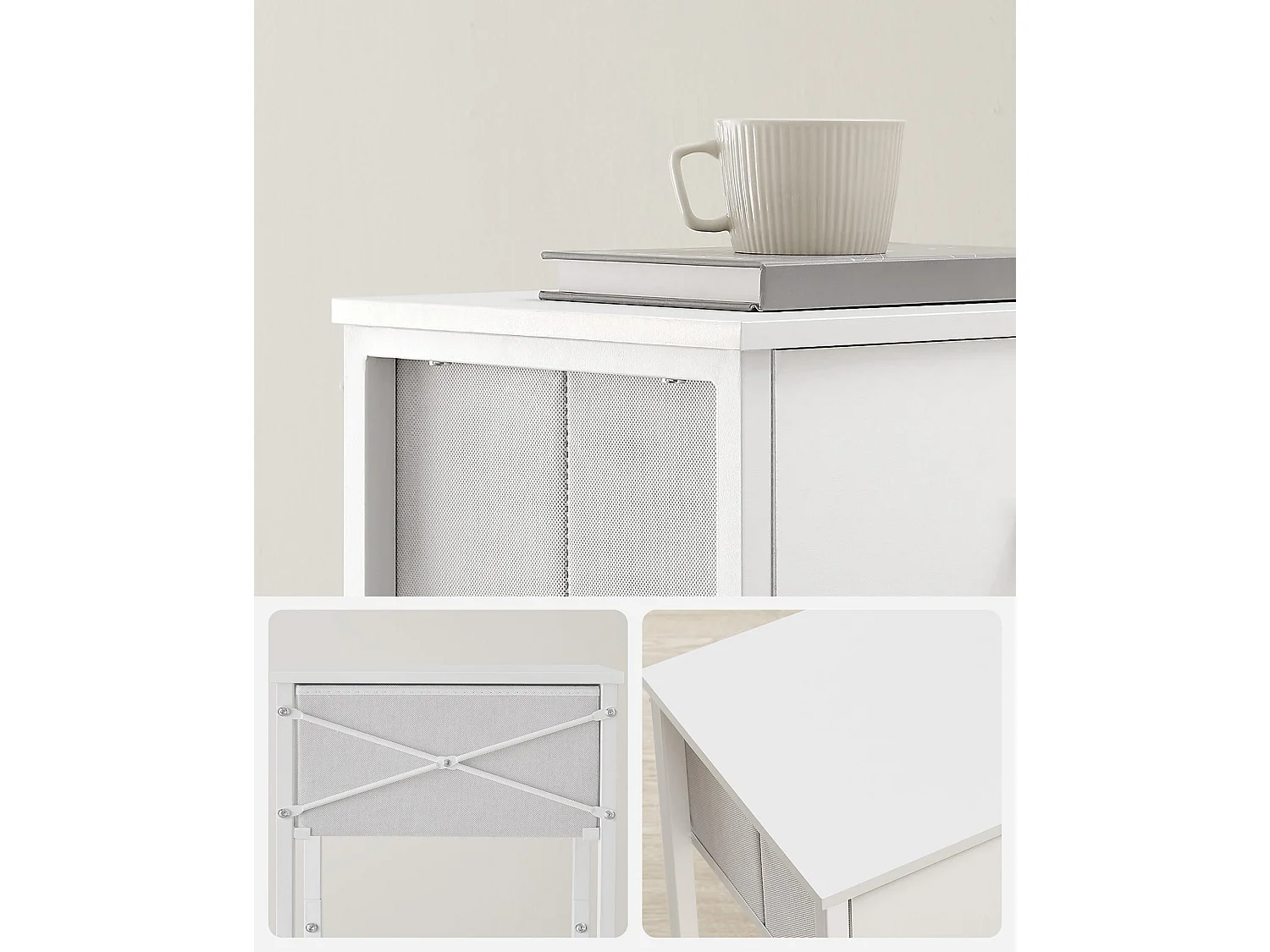 Szafka nocna Valora White z szufladą i półką