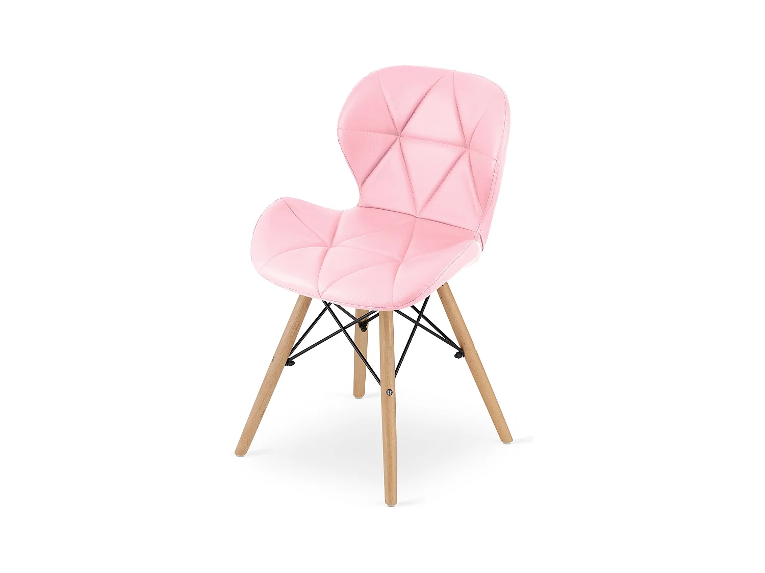 Lot de 2 chaises Valora WAKO en éco-cuir rose