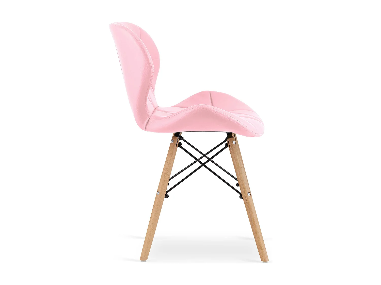 Lot de 2 chaises Valora WAKO en éco-cuir rose