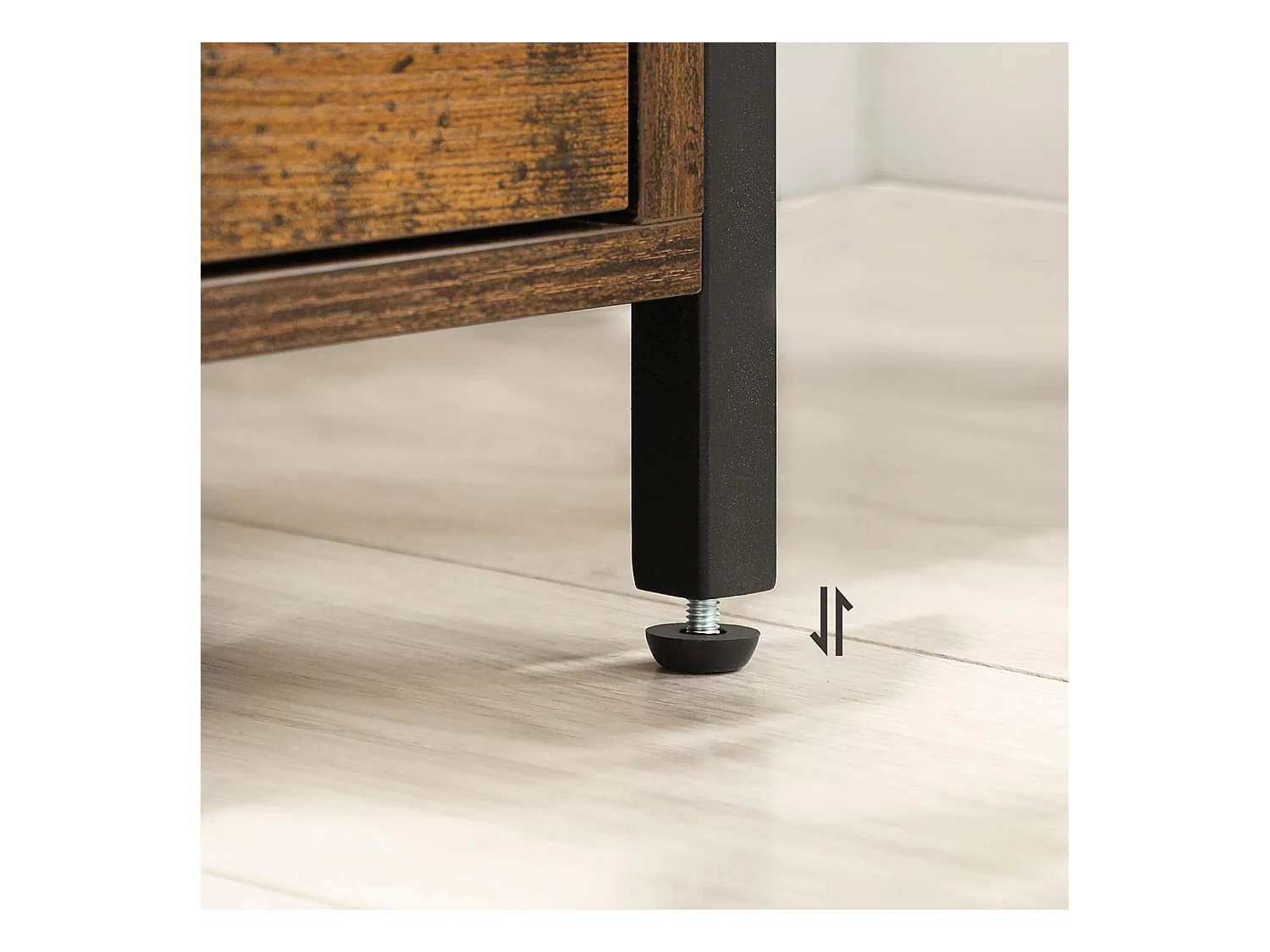 Valora Rustiek Bruin Nachtkastje met Laden Loft Stijl