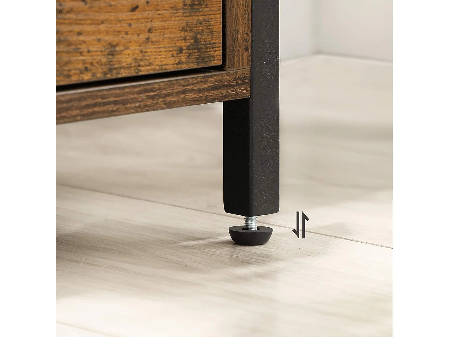 Valora Rustiek Bruin Nachtkastje met Laden Loft Stijl