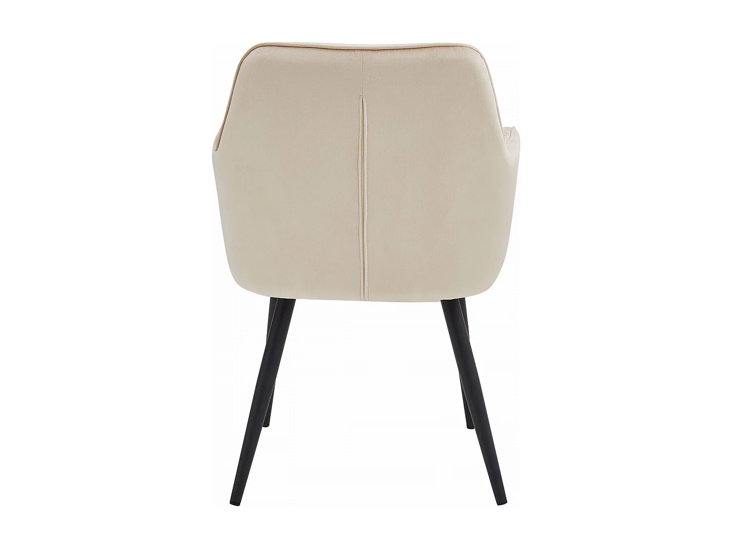 Chaise de salle à manger Valora LUKK – Velours beige avec pieds noirs x1