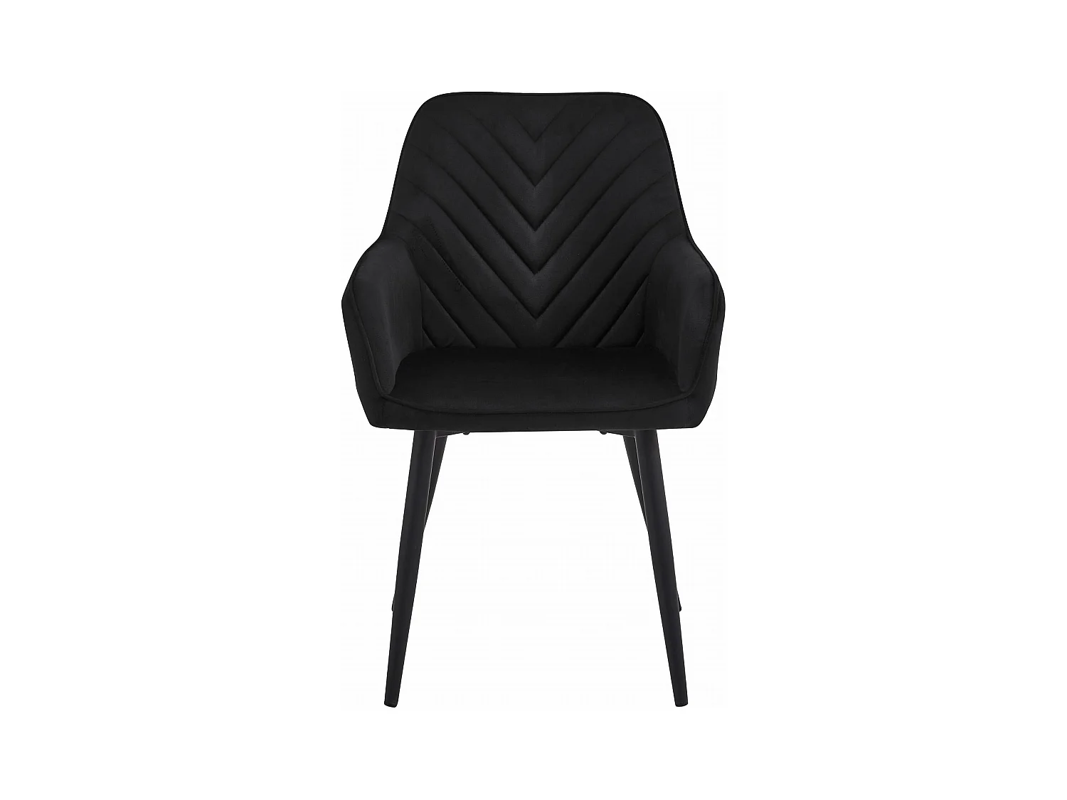 Chaise de salle à manger Valora WAAV – Velours noir avec pieds noirs x1