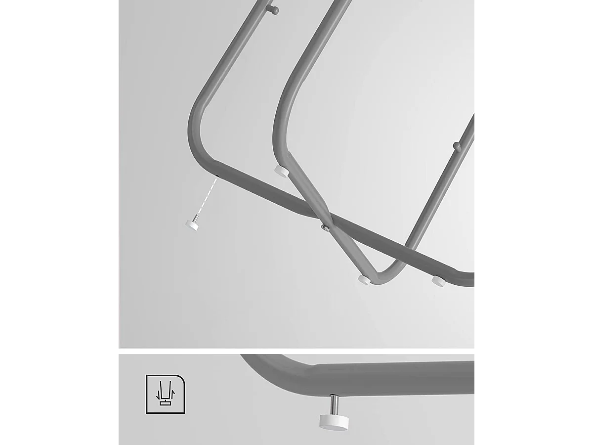 Table d'appoint ronde Valora avec panier gris | compacte et moderne