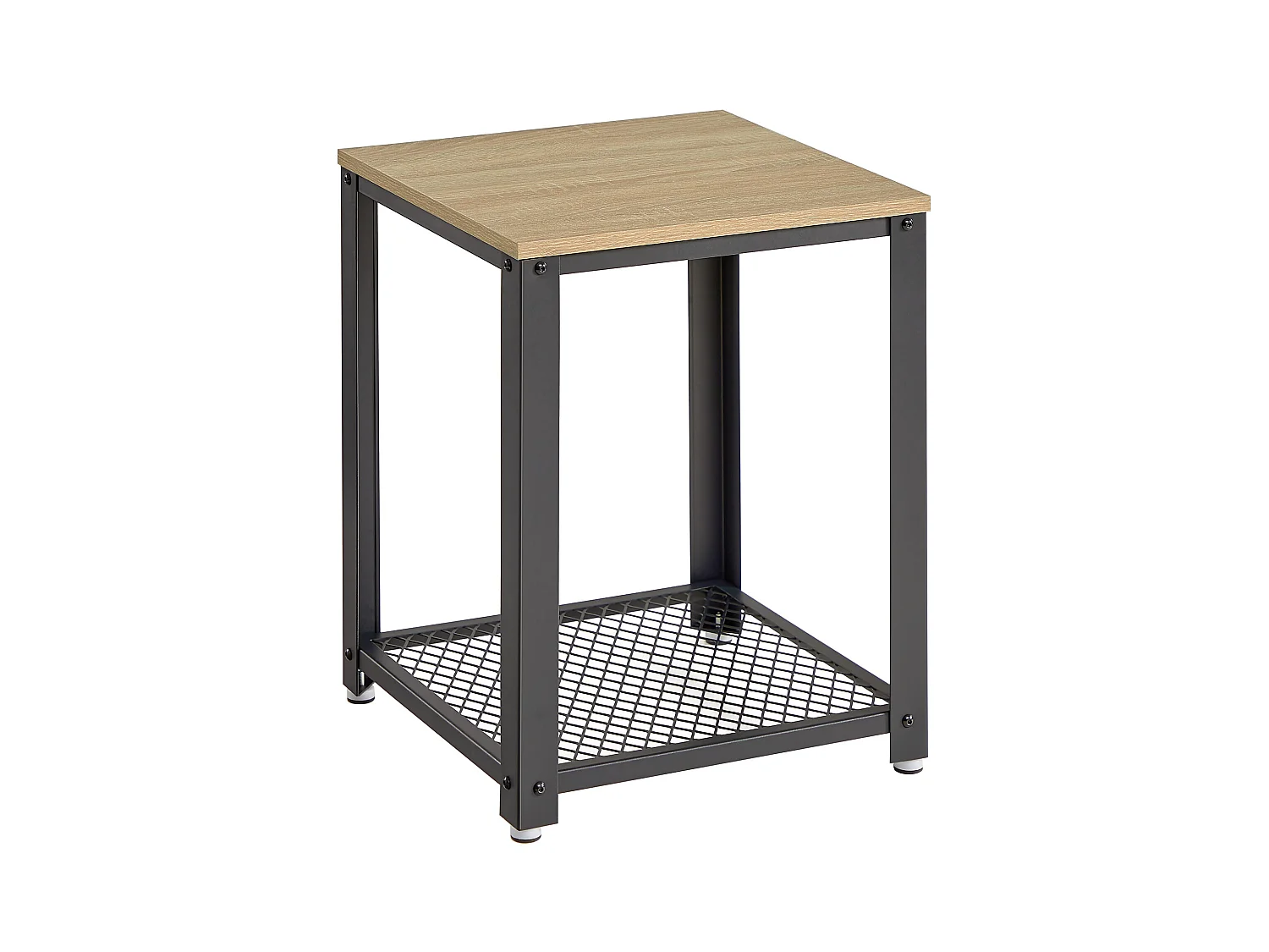 Table basse/table de chevet Valora – Chêne Sonoma avec cadre noir