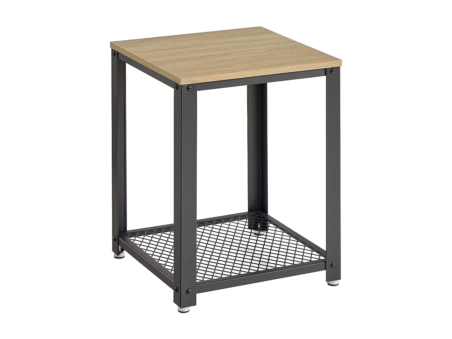 Table basse/table de chevet Valora – Chêne Sonoma avec cadre noir
