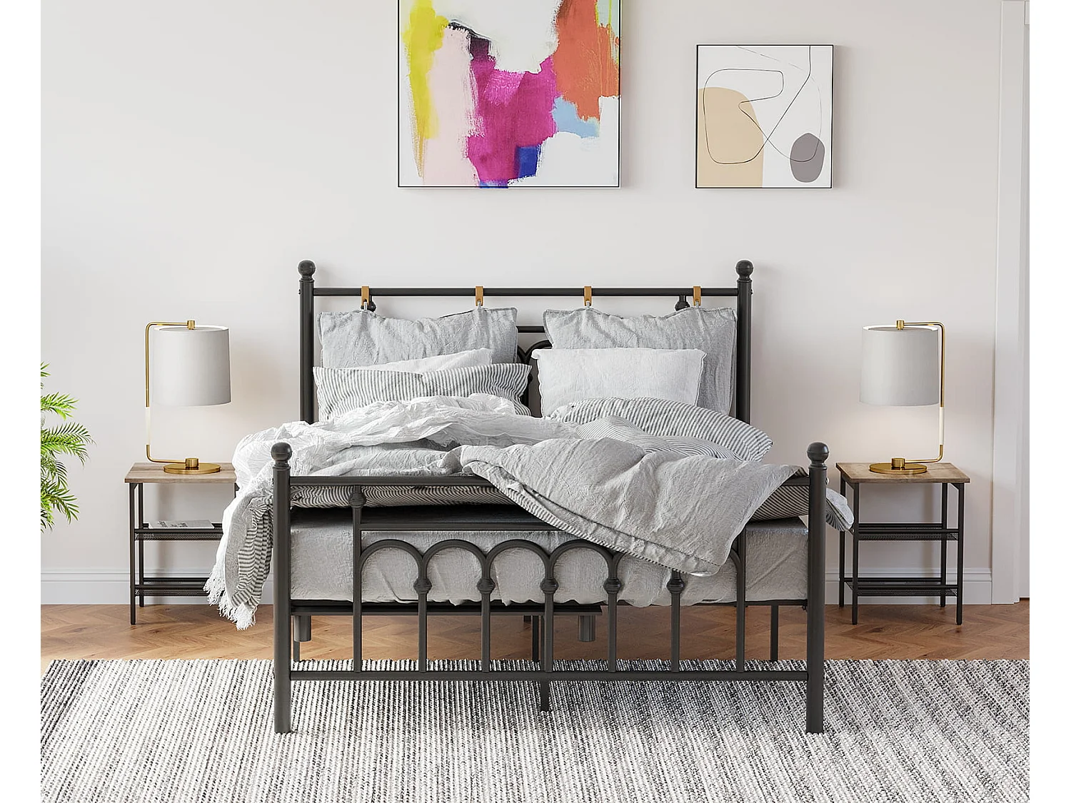 Stolik kawowy/nocny Valora z 2 półkami – styl loftowy Sonoma Oak