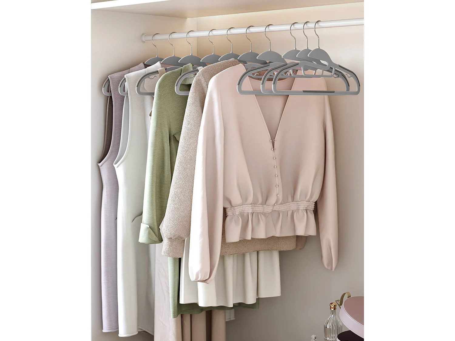 Ensemble de cintres Valora PlDAPIc 20 pièces avec crochet rotatif à 360°