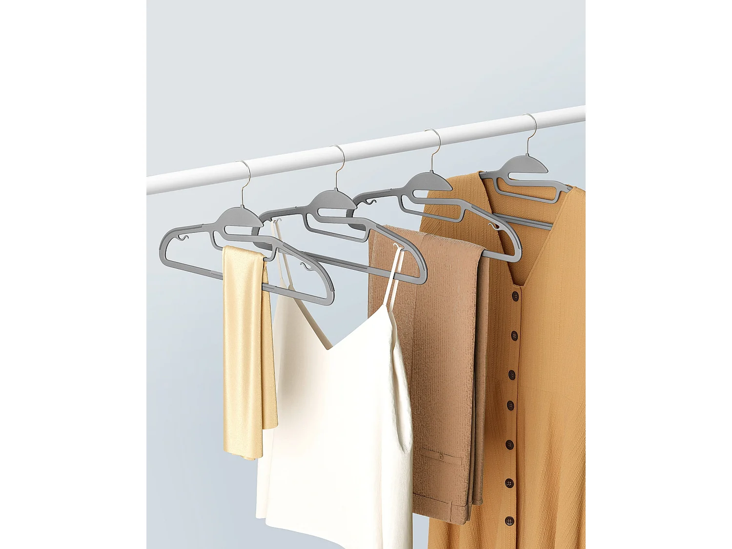 Ensemble de cintres Valora PlDAPIc 20 pièces avec crochet rotatif à 360°