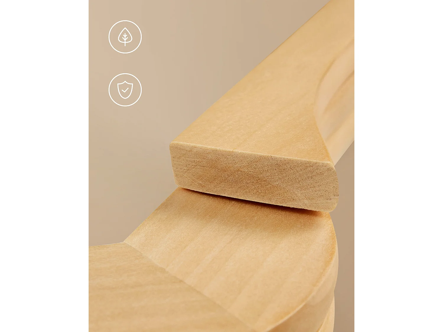 Valora Houten Kledinghangers Set van 20 Natuurlijke Esdoorn met Draaibare Haken