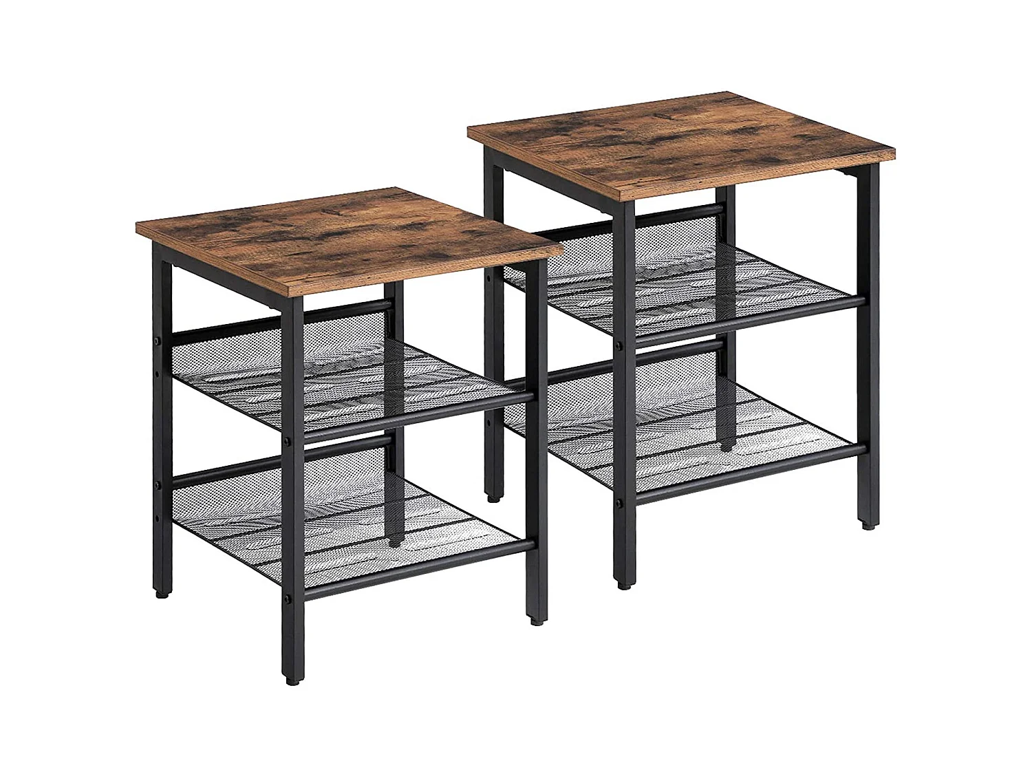 Ensemble table basse et table de chevet rustique 2 pièces Valora