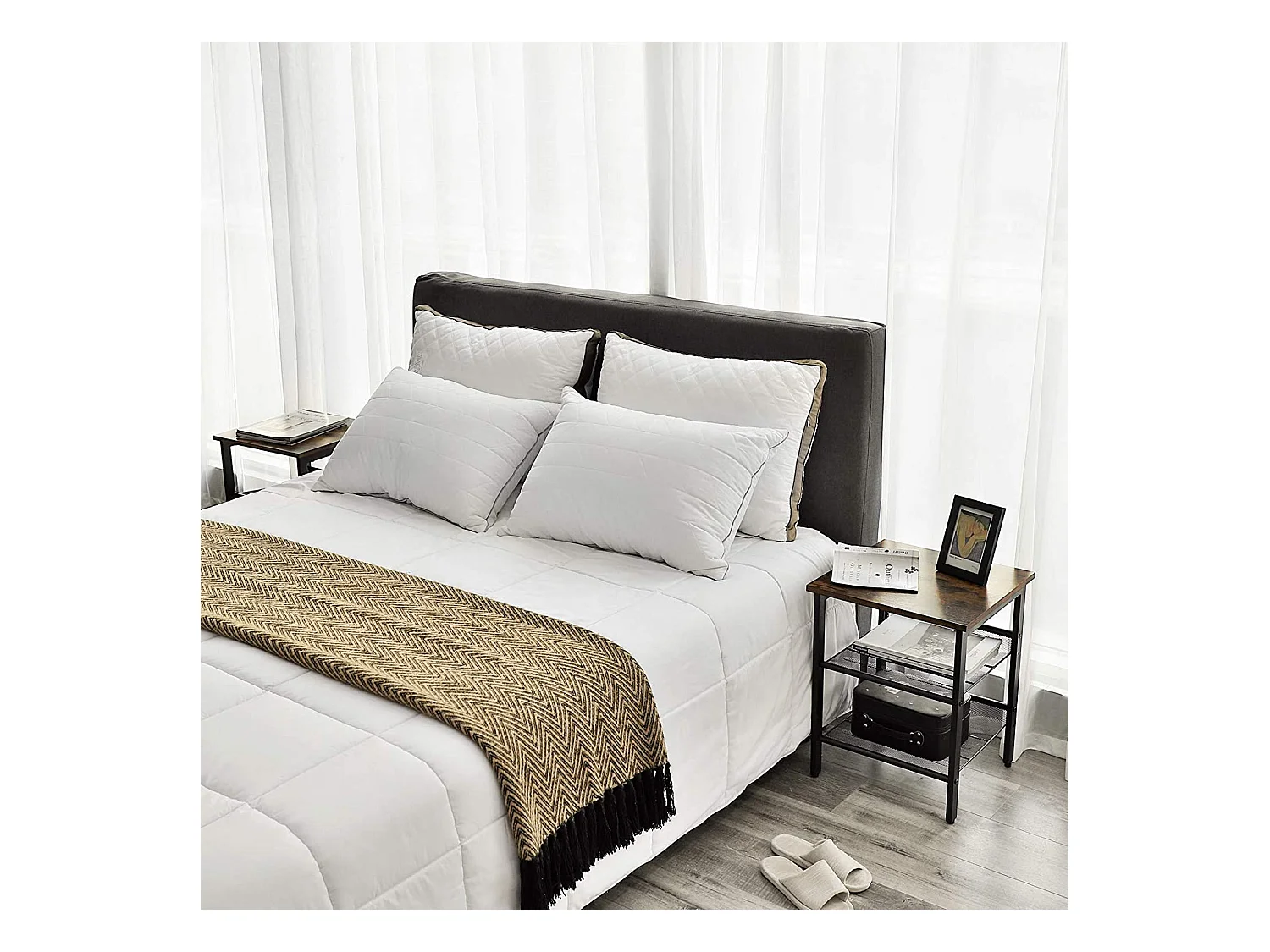 Ensemble table basse et table de chevet rustique 2 pièces Valora