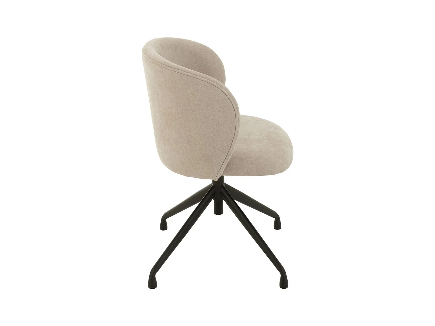 Chaises pivotantes réglables en hauteur en tissu (lot de 2) - MIA