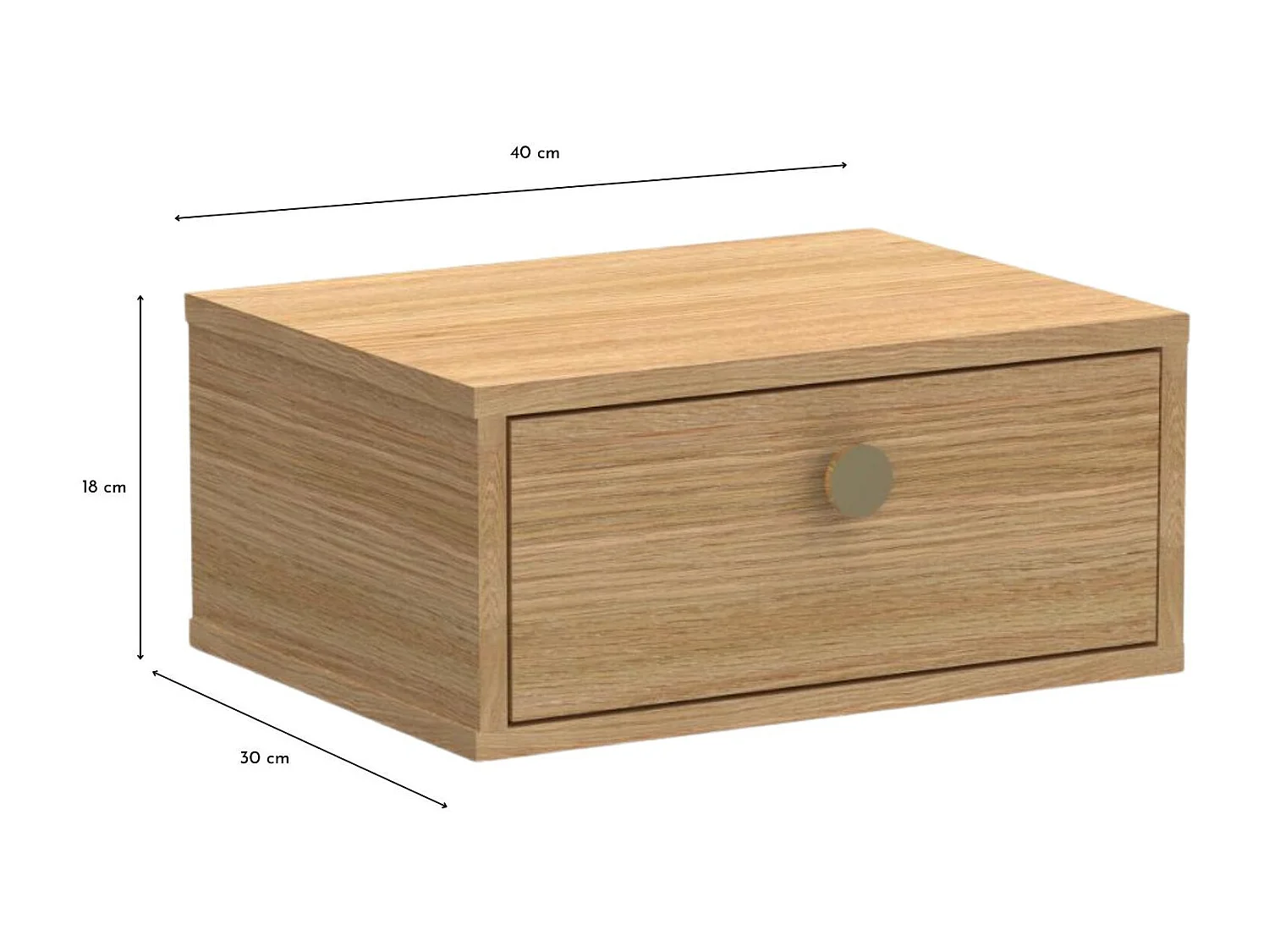 Chevet suspendu 1 tiroir de style scandinave - BELFORT