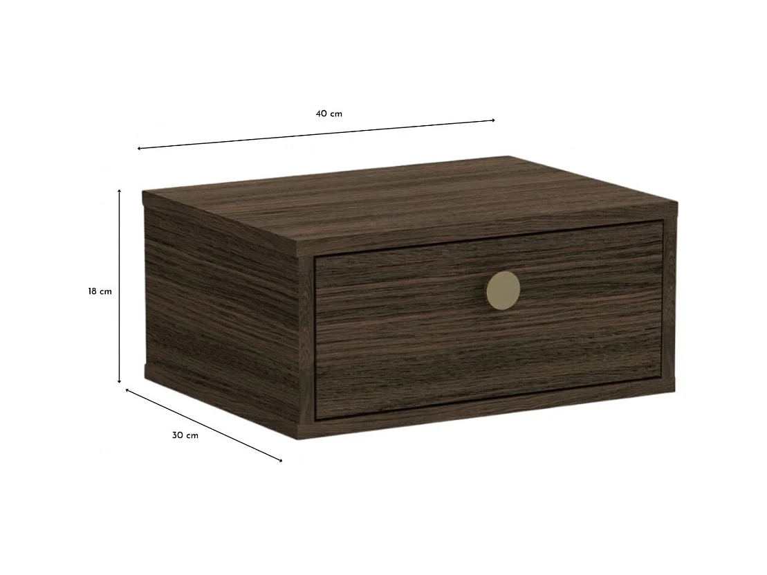 Chevet suspendu 1 tiroir de style scandinave - BELFORT