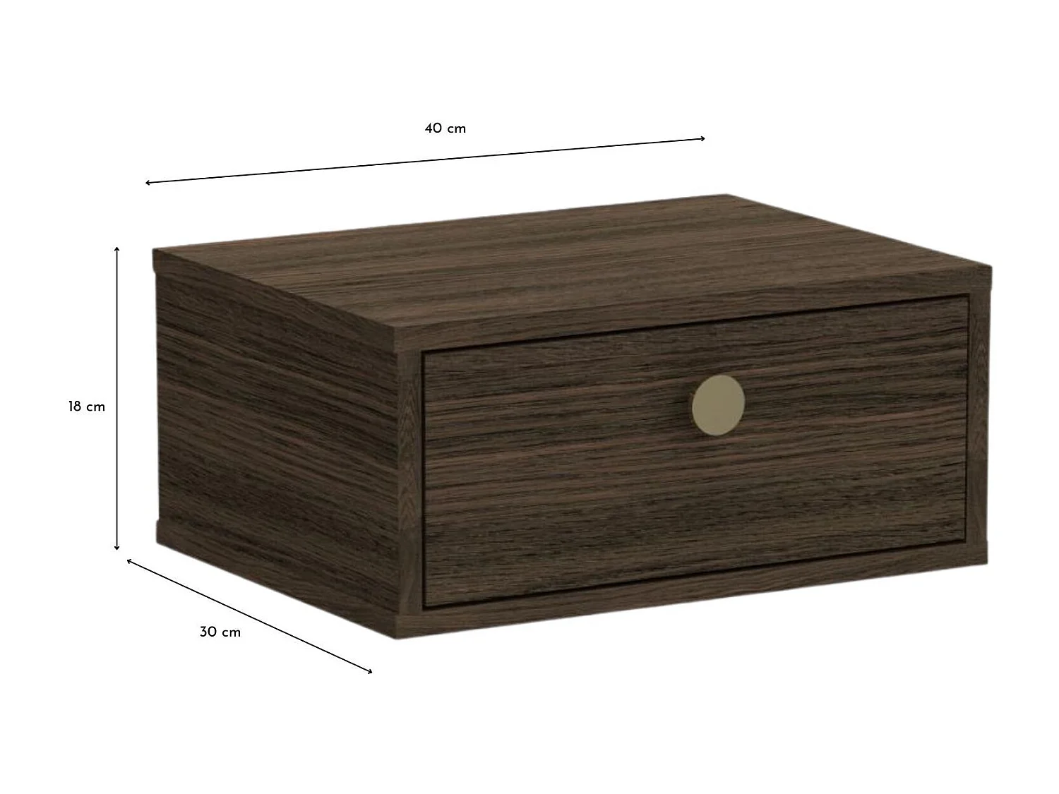 Chevet suspendu 1 tiroir de style scandinave - BELFORT